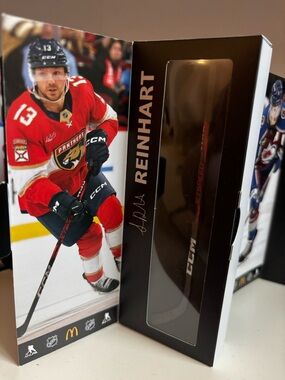 CCM Black & Red Reinhart Mini Hockey Stick Display